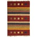 Rambler Hemp Rug Collection - Burgundy/ Multicolor