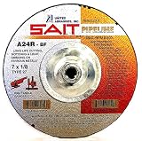 SAIT 22015 Type 27 4-Inch x 1/8-Inch x 5/8-Inch Pipeline Long Life Specialty Grinding Wheels - 25 Pack