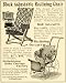 1899 Ad Antique Baby Carriage Adjustable Recliner Chair Furniture Philadelphia - Original Print Ad