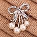 Yazilind Jewelry Silver Plated Glaring Crystal Cute Bow Brooches and Pins Vintage for Women & Girls