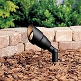 Kichler Lighting 15374BKT20L24 12-Volt Low Voltage Mini-Accent Light with Flood Bulb, Textured Black, 24-Pack