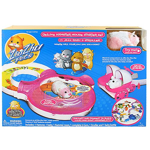 Zhu Zhu Pets Starter Set with Jilly - Stroller and Bottle:Zhu Zhu Pets Starter Set with Jilly - Stroller and Bottle Images