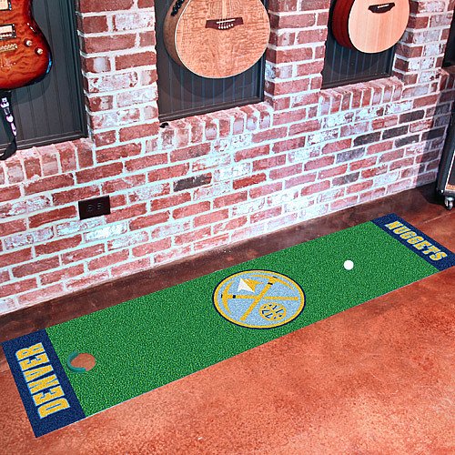 DENVER NUGGETS GOLF PUTTING GREEN CARPET RUNNER RUG