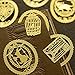 uhoMEy Kawaii Golden Metal Bookmarks Cute Bookmark for Books Stationery Gift