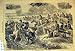 1859 FOX HUNTING SPORT DOG HOUNDS MEN JUMPING FENCE