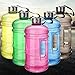 Elfeland BPA Free Half Gallon Water Bottle, Drinking Container Jug - 2.2 Liter Resin Bottle for Outdoor Sport Leisure fitness Black