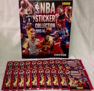 2013-14 Official Panini NBA Sticker Album Collection Super Combo 20 Sticker Packets (100 NBA Stickers)