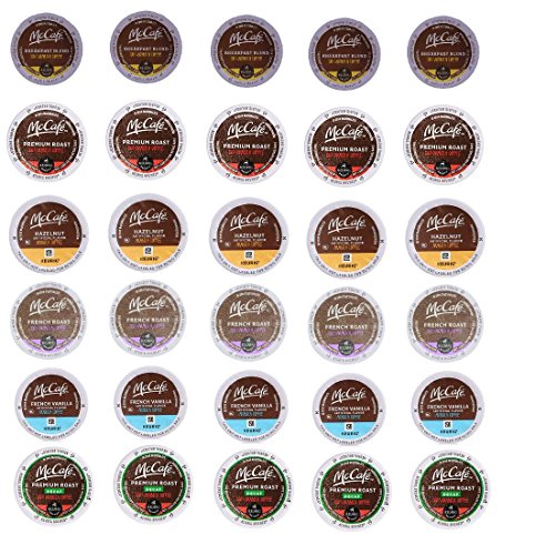 30 Pack - McCafe Variety Coffee K-Cups for Keurig K Cup Brewers - (6 flavors, 5 k-cups each)