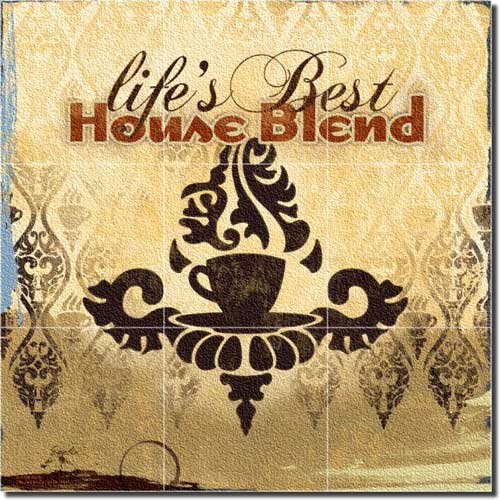 Coffee House by Evelia - Java Glass Tile Wall Floor Mural 18