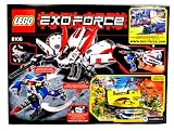 Lego Year 2007 Exo-Force Series Mecha Vehicle Figure Set # 8106 - AERO BOOSTER with Detachable Battle Machines, 3 Gigantic Turbojet Engines, Movable Wings, Firing Missile and Massive Laser Cannons Plus Ha-Ya-To Minifigure and Special Web Code(Total Pieces: 312)