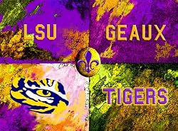LSU Painting - Warhol LSU Logo
