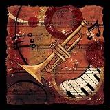 Jazz Music II by CW Designs, Inc. poster print,16 in. x 16 in.