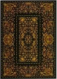 Thistle Rose New Zealand Wool rug, Rose basket, 5.25' x 7.5'