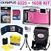 Olympus Stylus Tough 6020 14MP Digital Camera (Pink) + 16GB Accessory Kit