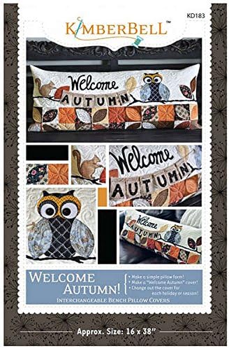 Kimberbell Bench Pillow Sewing (16" x 38", Welcome Autumn)