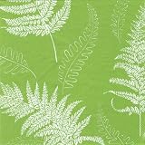 Caspari Set of Two Fern Green Cocktail Napkins packages, 20 per package