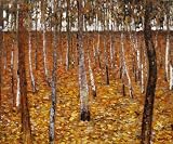Art Reproduction Oil Painting - Klimt Paintings: Beech Forest I - Standard 20x24 - Hand Painted Canvas Art