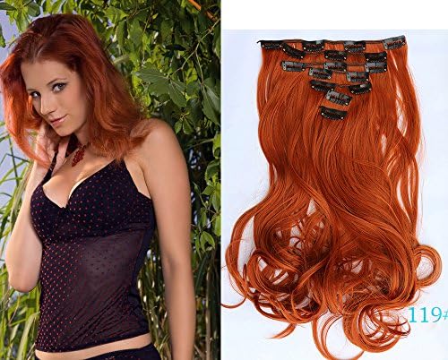 Beauty Wig World 20" Curly Full Head Clip in Hair Extensions 7 Piece 16 Clips Hairpiece 130g