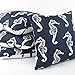 Chloe & Olive Wonders of The Seas Blue Collection Sea Horse and Anchors Square Decorative Pillow Cover, 18-Inch, Blue