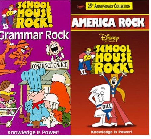 schoolhouse rock set- 2 vhs: Schoolhouse Rock: America Rock, Schoolhouse Rock!: Grammar Rock (Animated),