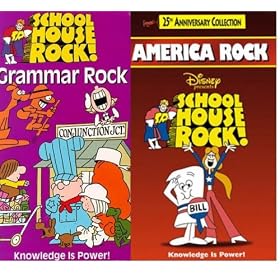 schoolhouse rock set- 2 vhs: Schoolhouse Rock: America Rock, Schoolhouse Rock!: Grammar Rock (Animated),