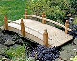 10' Red Cedar Starflower Single Rail Garden Bridge
