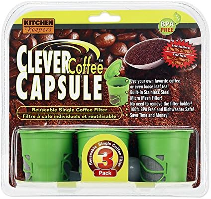 Clever Coffee Capsule Reusable Single Coffee Filter - 3 Pack - BPA Free