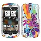 Fincibo (TM) Rainbow Line Flower Butterfly Texture Faceplate Hard Plastic P ....