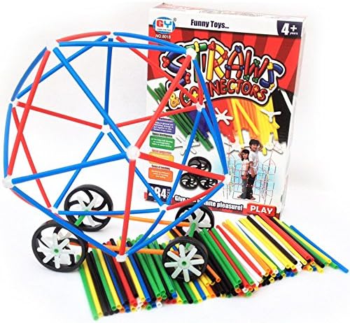 TTOCK 4D DIY Straw Pincha Creative Education Puzzle Plastic Toy Building Blocks for Children 3 Years & Up