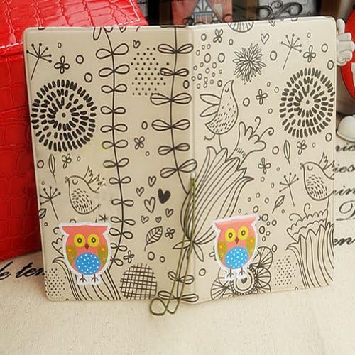 Lovely Owl&Flower Passport Holder Creative Fuax Leather Passport Cover 5*3.5"