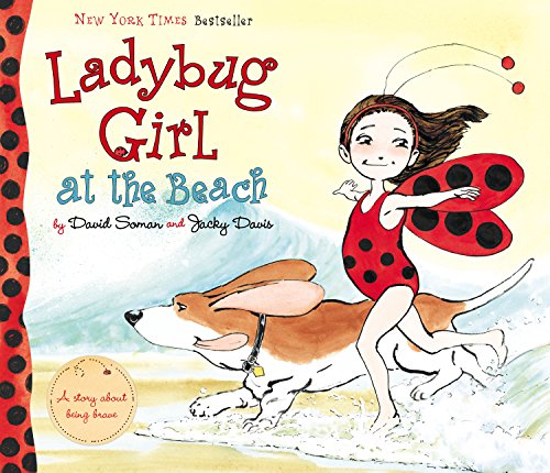 ladybug girl at the beach