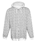 NO FEAR STRIP CLUB MMA FULL ZIP WHITE FLEECE HOODY SIZE MEDIUM