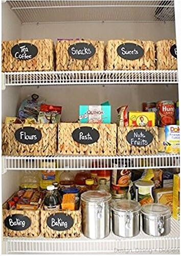 Longweng Chalkboard Labels Waterproof Erasable Remove Blackboard Bottle Stickers 40pcs (20 Rectangles, 20 Ovals)