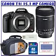 Canon EOS Rebel T1i Digital SLR (Body OutFit) w/ EF-S 18-135mm f/3.5-5.6 IS Lens + 16GB Memory Card + Advanced Shooters Package Package # 1