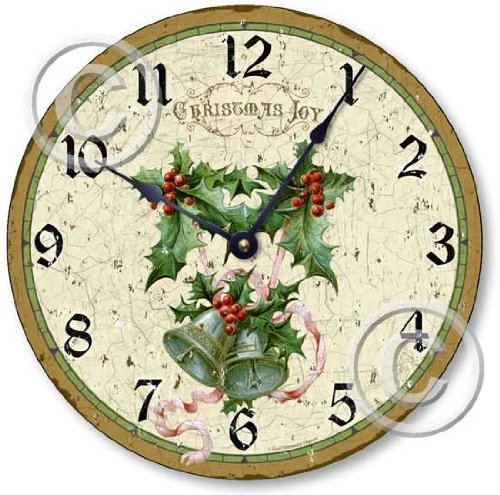 Item C2020 Vintage Style Christmas Decorative Wall Clock