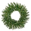 Pre-Lit Tiffany Spruce Wreath - 30" - Clear Lights