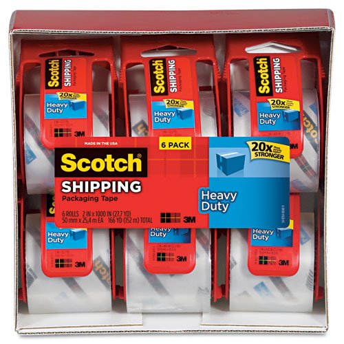 New-Scotch 1456 - Sure Start Packaging Tape, 2 x 22.2 yards, 2 Core, Clear, 6/Pack - MMM1456