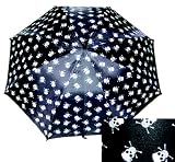 Punk Rock Retro SKULLS Black Rain Umbrella