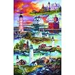 Gallery of Lighthouses 1000pc Jigsaw Puzzle by Sandra Bergeron