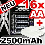 Produkt-Bild: 16x Sanyo Eneloop XX Mignon AA Akkus 2500 mAh ( powered by eneloop Technology ) HR-3UWX +++ PLUS +++ spezielle, hochwertige PREMIUM AKKUBOXEN der Akku-Onlinehandel GmbH
