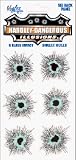 Fake Broken Glass Impact Stickers - B0006GKEIG