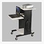 Balt, Inc. Cart,Presentation,3 Shelves,25'Cord,18"x30"x40-1/4",Black BLT89759