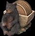 THIRSTYSTONE COASTER AND HOLDER SETS - BEAR AND LOG