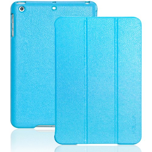 INVELLOP Vintage Blue Leatherette Case Cover for iPad mini (Built-in magnet for sleep/wake feature)