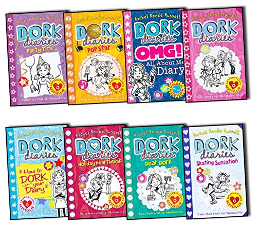 Rachel Renee Russell Dork Diaries 8 Books Slipcase Collection Pack Set (Dork Diaries Omg All About Diary, Dork Diaries Holiday Heartbreak, Dork Diaries 3 1/2 How to Dork Your Diaries, Pop Star, Dear Dork, Skating Sensation, Party Time,dork Diaries)