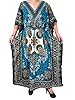 Womens Blue Caftan Satin Kaftan Kimono Resortwear House Dress for MOM