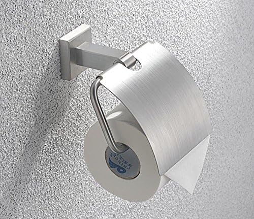Hai Lighting Bathroom Solid Stainless Steel Toilet Paper Holder Roll Paper Rack Wall-mounted, Brushed Nickel