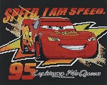 Disney&rsquo;s Cars Lightning McQueen Cross-Stitch Kit