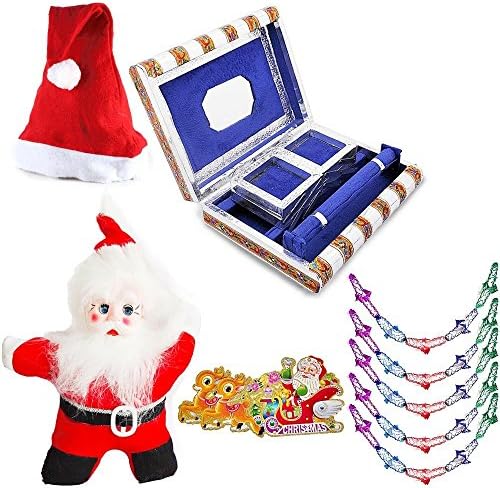 Indicraft Special Meenakari Work Jewellery Box & Santa With Garland Gift Hamper