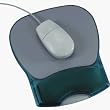 Compucessory CCS55303 - Alfombrilla para rat�n con almohadilla de gel para la mu�eca, color azul transparente